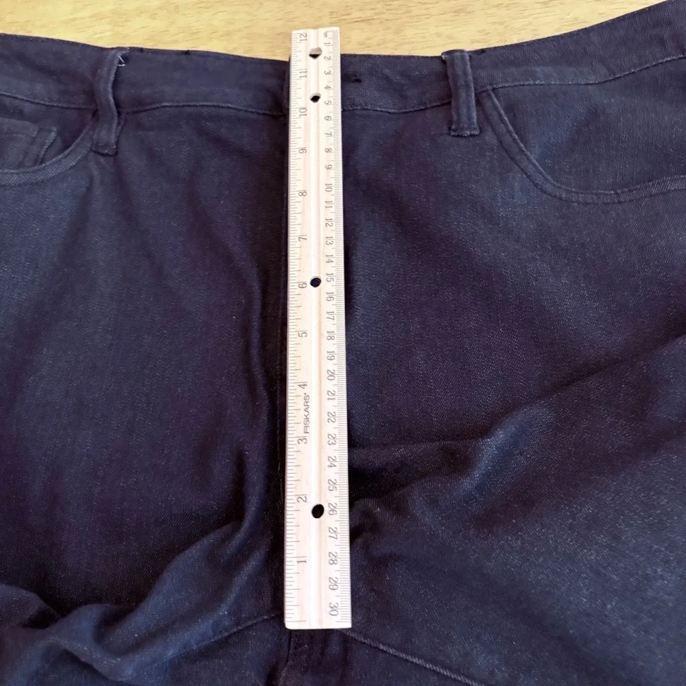 Lane Bryant Women Plus 20 Black Dark Wash Skinny‎ Ankle Jeans High Rise Stretch
